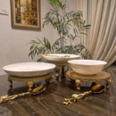 White Top Round Table Risers