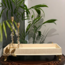 Antique White Rectangular Tray
