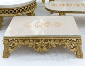 Vintage White Top Rectangular Risers