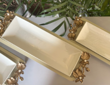Golden Motif Rectangular Risers